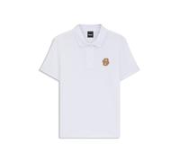 BOSS Equestrian Poloshirt aus Stretch-Baumwolle mit Double-B-Monogramm - Style MONA POLO WHITE, B7W0602 Weiß XL