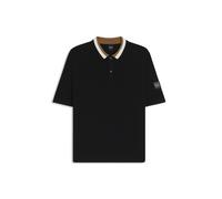 BOSS Equestrian Pullover aus Baumwolle mit Polokragen - Style JOSHUA KNITWEAR POLO RICE, B7M1001 Schwarz S