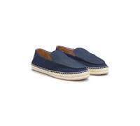 BOSS Espadrilles aus Veloursleder mit Jute-Zwischensohle - Style Madeira_mocc_sdwv, 50563149 Dunkelblau 44