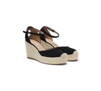 BOSS Espadrilles aus Veloursleder mit Keilsohle - Style Madeira_Sandwdg_SDB, 50563452 Schwarz 36