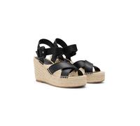 BOSS Espadrilles mit Keilabsatz und Lederriemen - Style Madeira_Sandwdg_LTBK, 50546334 Schwarz 37