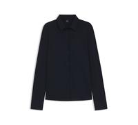 BOSS Extra Slim-Fit Bluse aus Baumwoll-Jersey - Style Bronta_Tuesday, 50543691 Dunkelblau 42