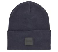 BOSS Strickmütze aus Baumwolle mit Logo-Etikett - Style Fantastico_R_Hat, 50529442 Dunkelblau ONESI