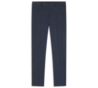 BOSS Fein gemusterte Slim-Fit Hose aus Stretch-Wolle - Style H-Genius-253, 50564107 Dunkelblau 44