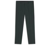 BOSS Fein gemusterte Slim-Fit Hose aus Stretch-Wolle - Style H-Genius-253, 50564107 Grün 54