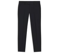 BOSS Fein gemusterte Slim-Fit Hose aus Stretch-Wolle - Style H-George-263, 50567486 Dunkelblau 98