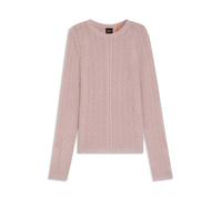 BOSS Feinstrickpullover mit Strickstruktur - Style C_Fasilea, 50543960 Hellrosa M