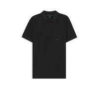BOSS Feuchtigkeitsableitendes Poloshirt aus elastischer Baumwolle mit Reißverschluss am Kragen - Style Polo Urban Tech, 50544002 Schwarz S