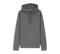 BOSS Fleece-Hoodie aus Baumwoll-Terry mit kontrastfarbenem Logo - Style WeSmallhood, 50514530 Grau L