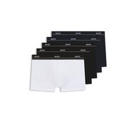 BOSS Fünfer-Pack eng anliegende Boxershorts aus Stretch-Baumwolle mit kurzem Bein und Logos am Bund - Style Trunk 5P Essential, 50475275 Schwarz / Weiß / Blau XXL