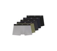 BOSS Fünfer-Pack eng anliegende Boxershorts mit kurzem Bein aus Stretch-Baumwolle mit Logos am Bund - Style Trunk 5P Essential, 50531660 Grau / Grün / Blau / Schwarz S