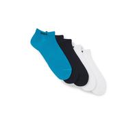 BOSS Fünfer-Pack Sneakers-Socken aus Baumwoll-Mix mit Branding - Style 5P AS Uni CC, 50493197 Schwarz / Weiß / Blau 43-46