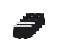 BOSS Fünferpack eng anliegende Boxershorts mit kurzem Bein aus Stretch-Baumwolle mit Logos am Bund - Style Trunk 5P Essential, 50475275 Schwarz XL