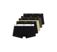 BOSS Fünferpack eng anliegende Boxershorts mit kurzem Bein aus Stretch-Baumwolle - Style Trunk 5P Essential, 50531660 Schwarz / Dunkelblau M