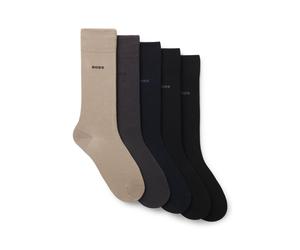 BOSS Fünferpack mittelhohe Socken - Style 5P RS Uni CC, 50478221 Beige / Braun / Blau / Schwarz 39-42