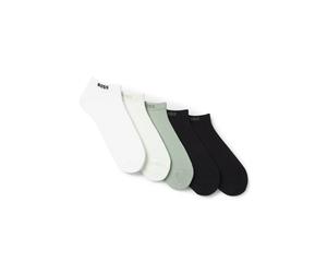 BOSS Fünferpack Sneakers-Socken aus Baumwoll-Mix mit Branding - Style 5P AS Uni CC, 50493197 Grün / Schwarz / Weiß 43-46
