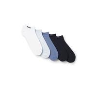 BOSS Fünferpack Sneakers-Socken aus Baumwoll-Mix mit Branding - Style 5P AS Uni CC, 50493197 Schwarz / Weiß / Blau 39-42