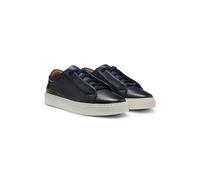 BOSS Gary Sneakers aus gebürstetem Leder mit elastischen Schnürsenkeln - Style Gary_Tenn_buamf, 50546855 Dunkelblau 41