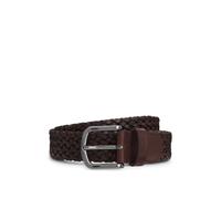 BOSS Geflochtener Ledergürtel - Style Sash-Wn2_Sz35, 50471279 Dunkelbraun 80