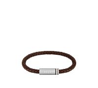 BOSS Geflochtenes braunes Lederarmband mit Logo auf dem Magnetverschluss - Style ARES SINGLE, HB1580623 Braun ONESI