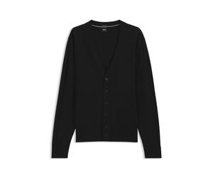 BOSS Geknöpfter Cardigan aus extrafeiner Merinowolle - Style H-Mardon, 50571585 Schwarz XXL