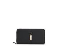 BOSS Geldbörse aus genarbtem Leder mit umlaufendem Reißverschluss und Double-B-Anhänger - Style Ameline Ziparound, 50573374 Schwarz ONESI