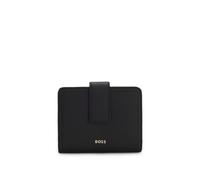 BOSS Geldbörse aus Leder mit Logo-Schriftzug - Style Lenah new Sm Wallet, 50568170 Schwarz ONESI