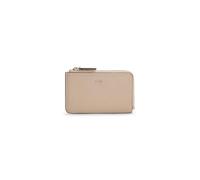 BOSS Kartenetui aus genarbtem Leder mit Logo-Schriftzug - Style Lenah Zip Cardholder, 50563424 Hellbeige ONESI