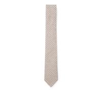 BOSS Gemusterte Krawatte aus Baumwolle und Wolle - Style C-TIE 7.5 CM-251, 50556278 Beige gemustert ONESI