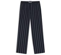 BOSS Gemusterte Pyjama-Hose aus Baumwoll-Popeline mit Logo-Bund - Style Easy Pants EW, 50540594 Dunkelblau XL