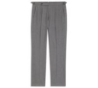 BOSS Gemusterte Tapered-Fit Hose aus italienischer Baumwolle - Style H-Perino-PLDTLWG-263, 50572014 Silber 46
