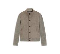BOSS Gemusterter Kurzmantel aus italienischem Schurwoll-Mix-Jersey - Style C-Charly-Hybrid-264, 50571866 Hellbraun 46