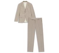 BOSS Gemusterter Regular-Fit Dreiteiler aus Stretch-Wolle - Style H-Jeckson-3Pcs-253, 50558712 Beige 54