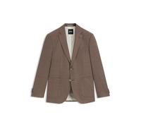 BOSS Gemustertes Regular-Fit Sakko aus Woll-Mix - Style H-Janson-FL-253, 50545859 Braun 56