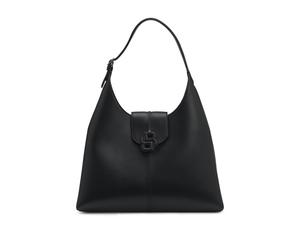 BOSS Genarbte Hobo Bag mit Double-B-Monogramm - Style Anett New Big Hobo, 50563164 Schwarz ONESI
