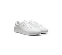 BOSS Genarbte Ledersneakers mit Sohle im Fischgrätmuster - Style Nitan_Lowp_ltgrn, 50574126 Weiß 45
