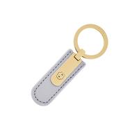 BOSS Genarbter fliederfarbener Schlüsselanhänger mit goldfarbener Double-B-Hardware - Style Key ring Signature Lady Lilac, 58837106 Lila ONESI