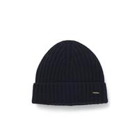 BOSS Gerippte Mütze aus Kaschmir - Style L-Heroe_Hat, 50551001 Dunkelblau ONESI