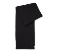 BOSS Gerippter Schal aus Baumwoll-Mix mit Logo-Stickerei - Style Magico_R_Scarf, 50522441 Schwarz ONESI