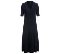 BOSS Geripptes Kleid mit V-Ausschnitt - Style Fracie, 50534131 Dunkelblau S