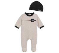 BOSS Geschenk-Set aus Baby-Pyjama und Mütze - Style J52487/B5112M, J52487 Hellbeige 74