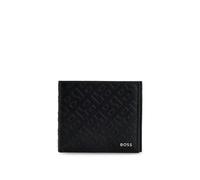 BOSS Geschenk-Set mit Geldbörse und Kartenetui aus Leder mit Monogramm-Prägung - Style GB_Outline BB, 50529480 Schwarz ONESI