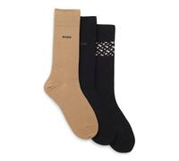 BOSS Geschenk-Set mit mittelhohen Socken im Dreierpack - Style 3P RS Giftset CC, 50564492 Schwarz / Beige 40-46