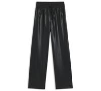 BOSS Gestreifte Relaxed-Fit Hose aus Kunstleder mit weitem Beinverlauf - Style Talpina, 50548123 Schwarz 46