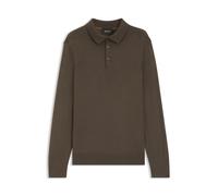 BOSS Gestricktes Poloshirt aus Wolle, Seide und Kaschmir - Style L-Ovio, 50544809 Dunkelbraun M