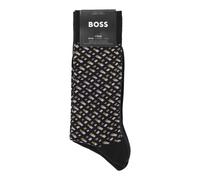 BOSS Geschenk-Set mit mittelhohen Socken im Vierer-Pack - Style 4P RS Gift Monogram, 50524322 Schwarz / Grau 40-46