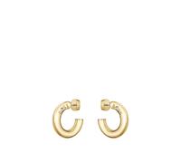 BOSS Goldfarbene Creolen-Ohrringe mit Logo-Detail - Style LIVE, HB1580690 Goldfarben ONESI