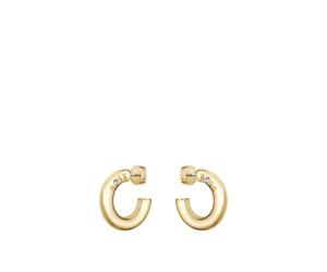 BOSS Goldfarbene Creolen-Ohrringe mit Logo-Detail - Style LIVE, HB1580690 Goldfarben ONESI