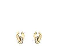 BOSS Goldfarbene Ohrringe mit verschlungenen Ringen und Pavé-Kristallen - Style LIVE PRECIOUS, HB1580759 Goldfarben ONESI