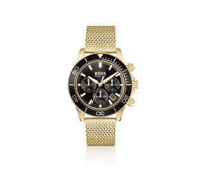 BOSS Goldfarbener Sealiner Chronograph mit schwarzem Zifferblatt - Style SEALINER, 58733302 Goldfarben ONESI